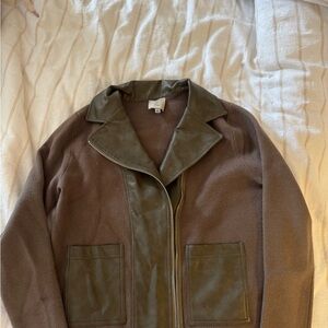 Sioni Olive and Brown Jacket